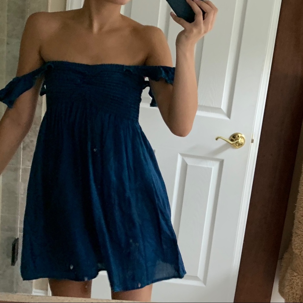 Blue summer sun dress